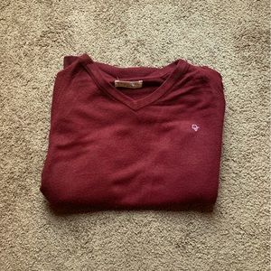 VINTAGE Christian Dior V-Neck Sweater! Burgundy, Men’s XL